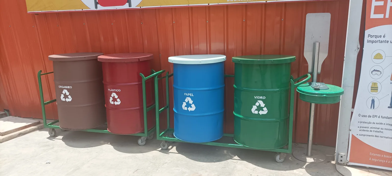 Acondicionamento de materiais para gestão de resíduos
